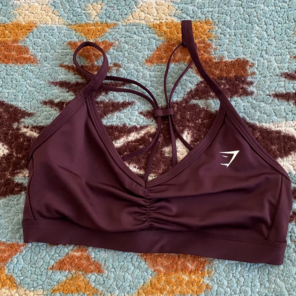 Gymshark Minimal Strappy Ruched Bra